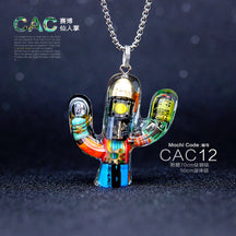 Original Cactus Necklace Delicate Cyberpunk Clavicle Chain