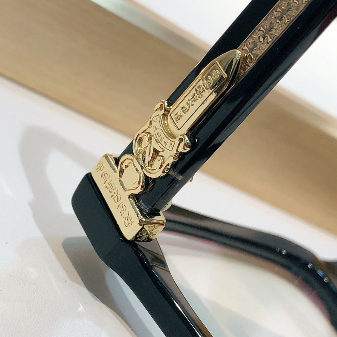 Chrome Hearts Sword Motif Simple Bold Frame Eyeglasses
