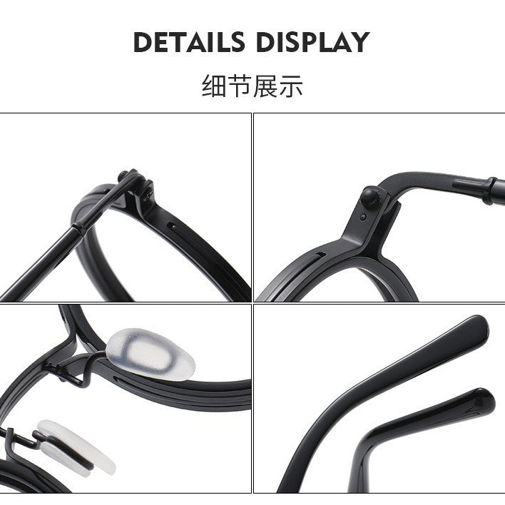 Large round pure titanium eyeglass frames