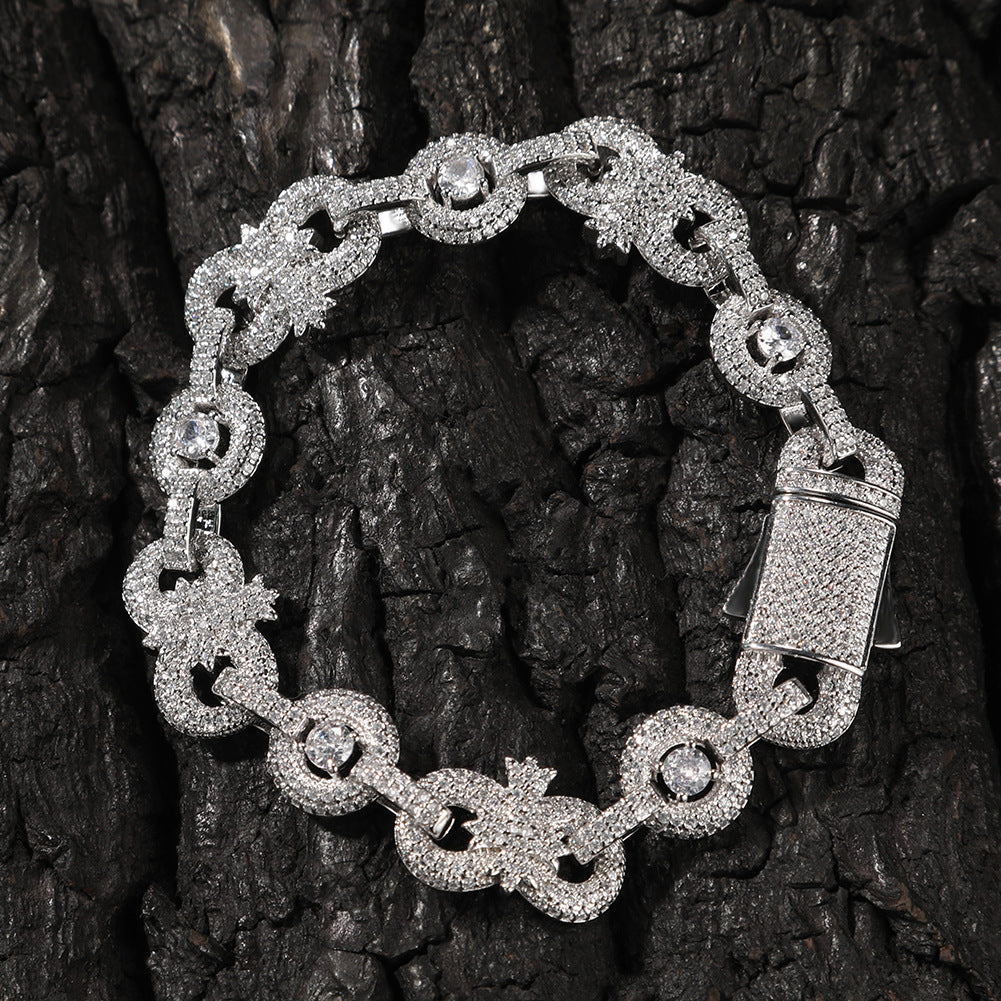 Hip-hop copper necklace with 12mm infinity symbol