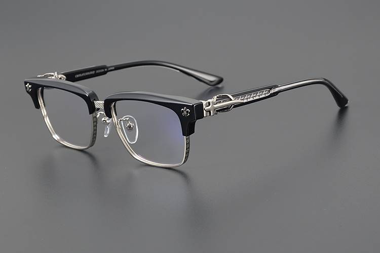 Chrome Hearts square frame browline glasses frame