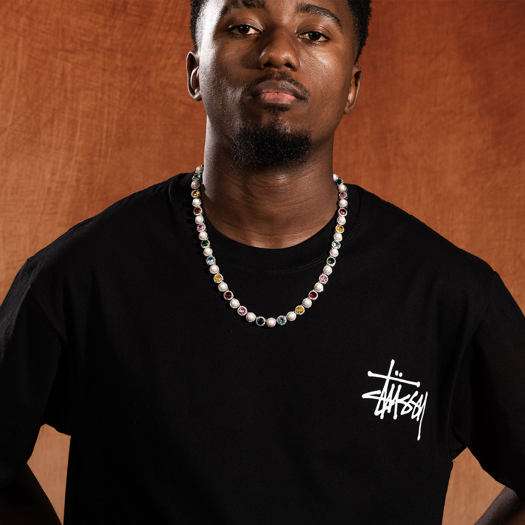 Creative multicolored pearl necklace