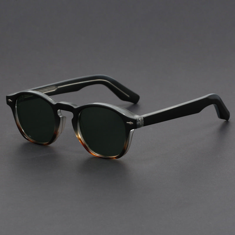 Propionic acid insert round frame sunglasses