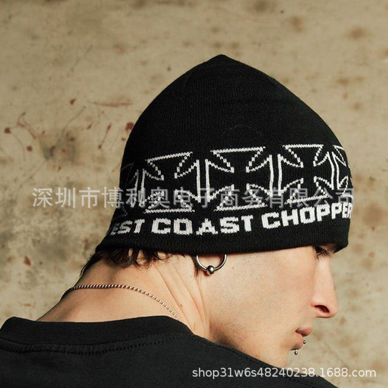 Hip Hop Cross Medal Knit Hat