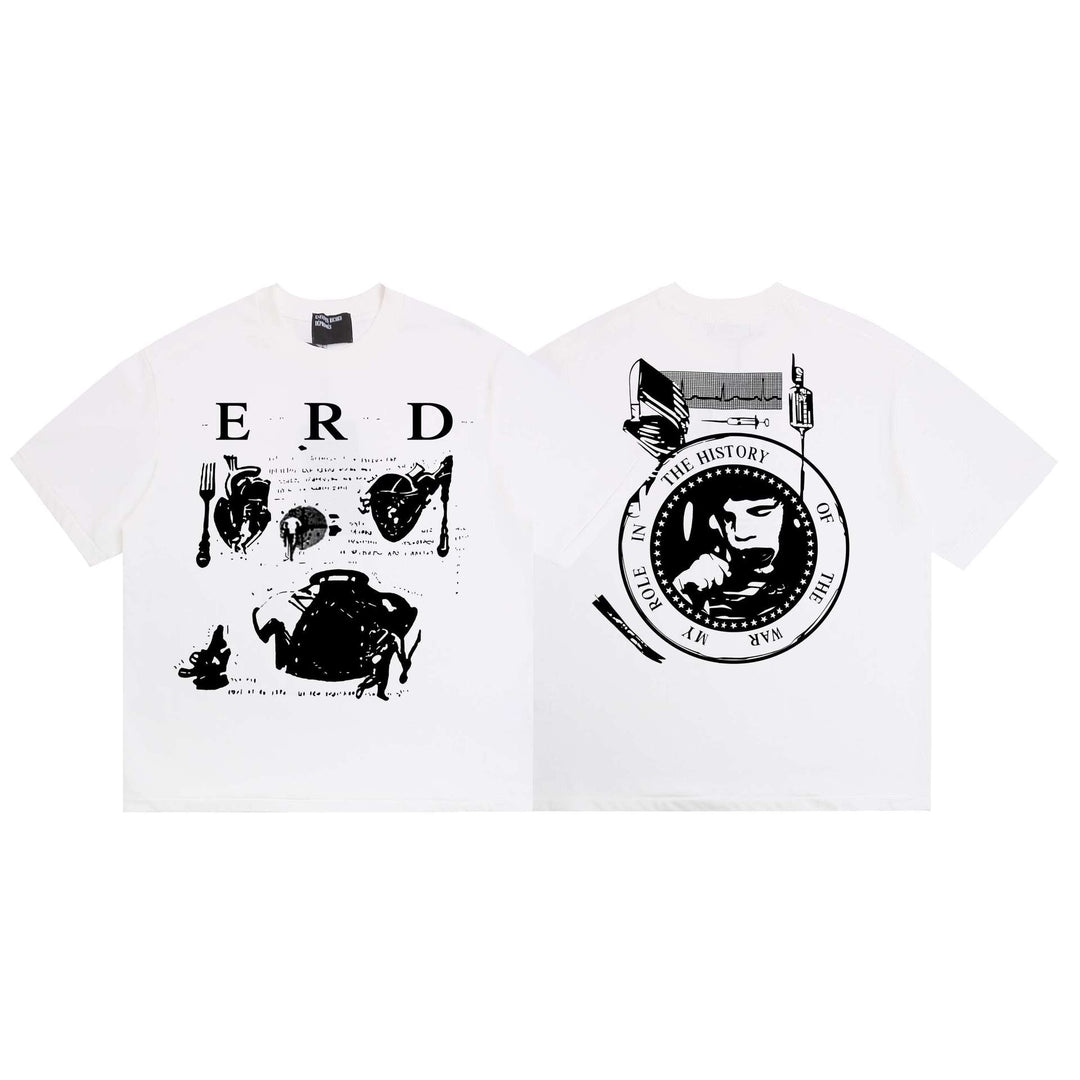 ERD Melancholy Rich Second Generation Print Short-Sleeve T-Shirt