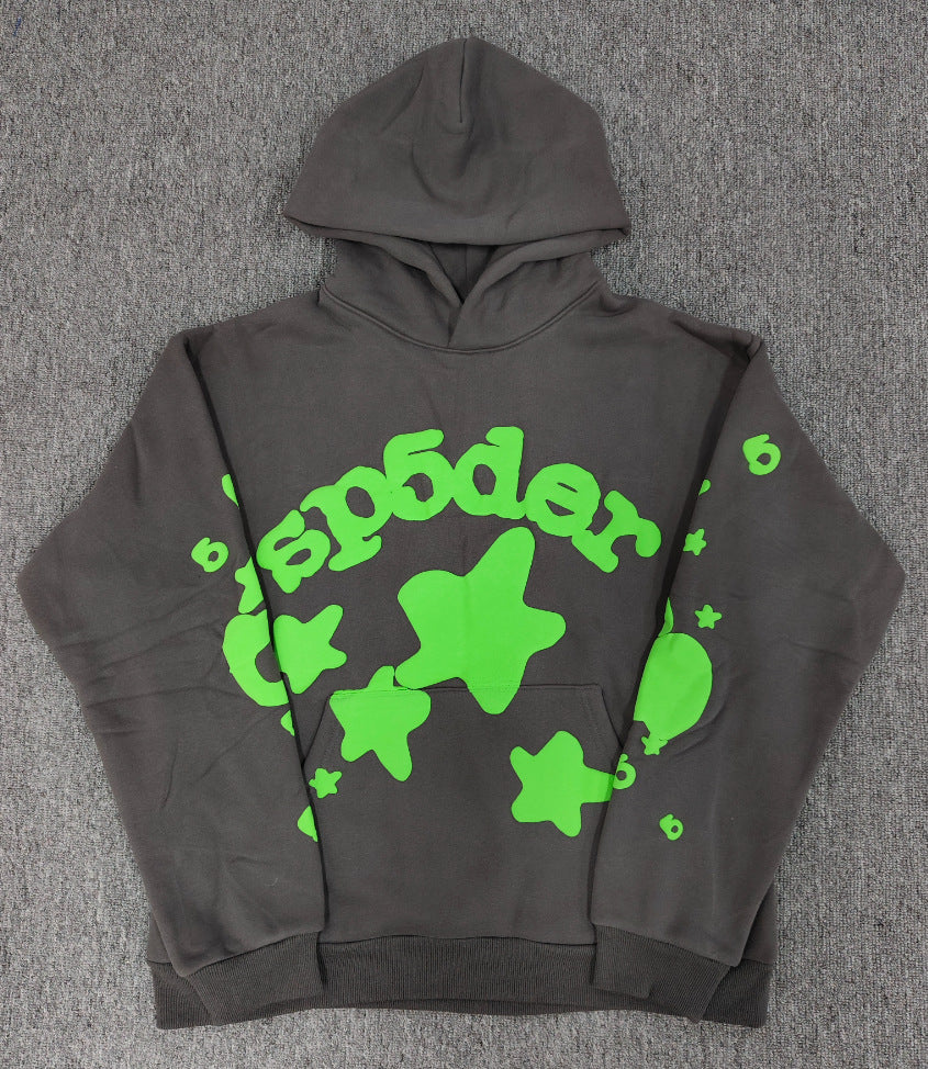 Sp5der Foam Print Spider Thick Fleece Hoodie