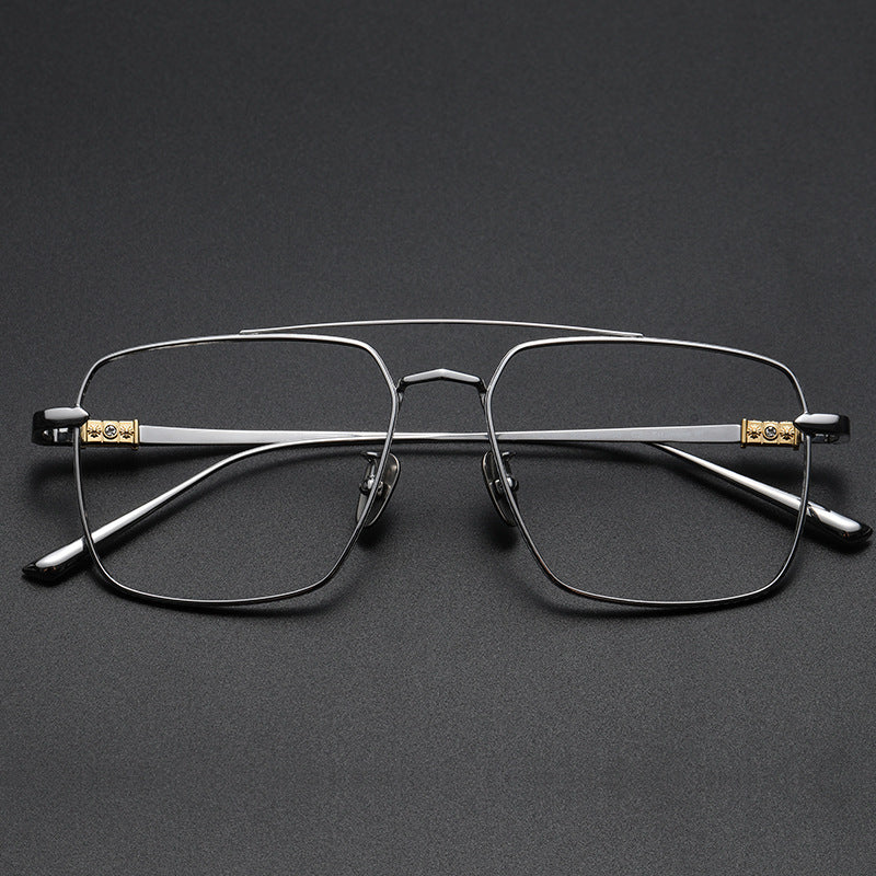 Chrome Hearts large-frame double-bridge eyeglasses
