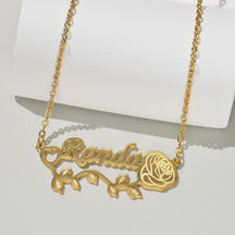 rose custom name necklace diy personalized jewelry