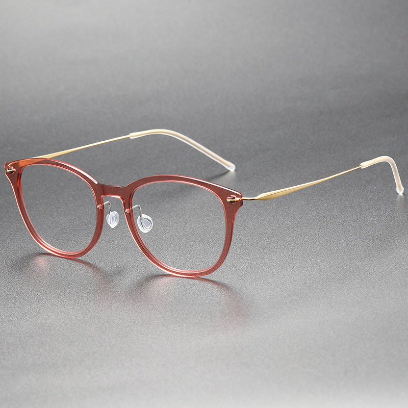Gradient retro oval frame for slimming faces