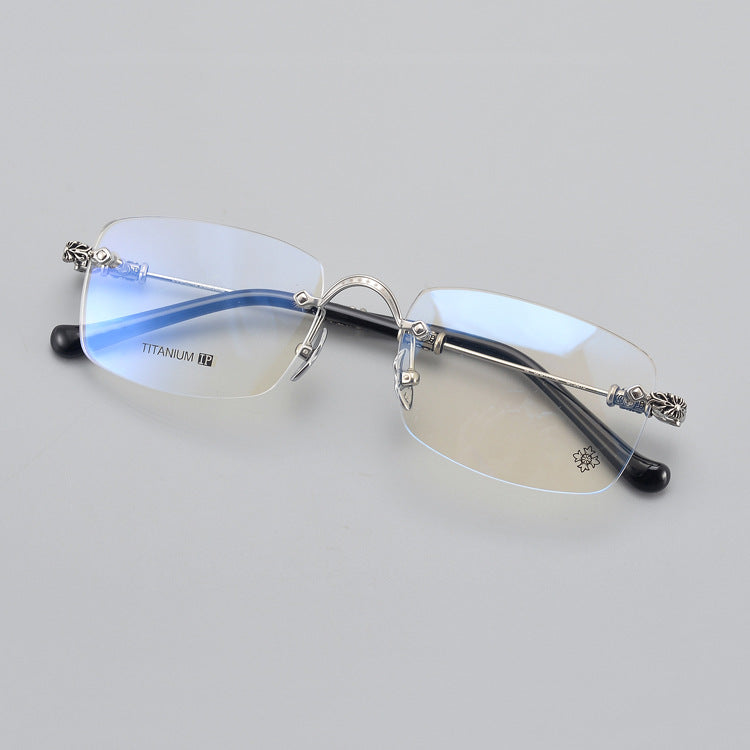 Chrome Hearts rimless pure titanium eyeglasses