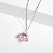 Colored zircon necklace clavicle crystal set ornaments