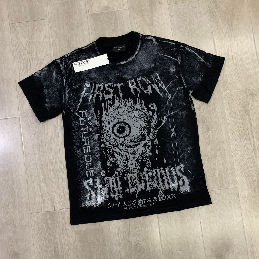 FIRST ROW LOST UTOPIA UNIVERSE CROPPED TEE White