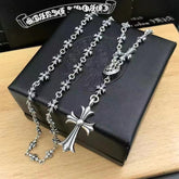 chrome hearts gold silver cross flower