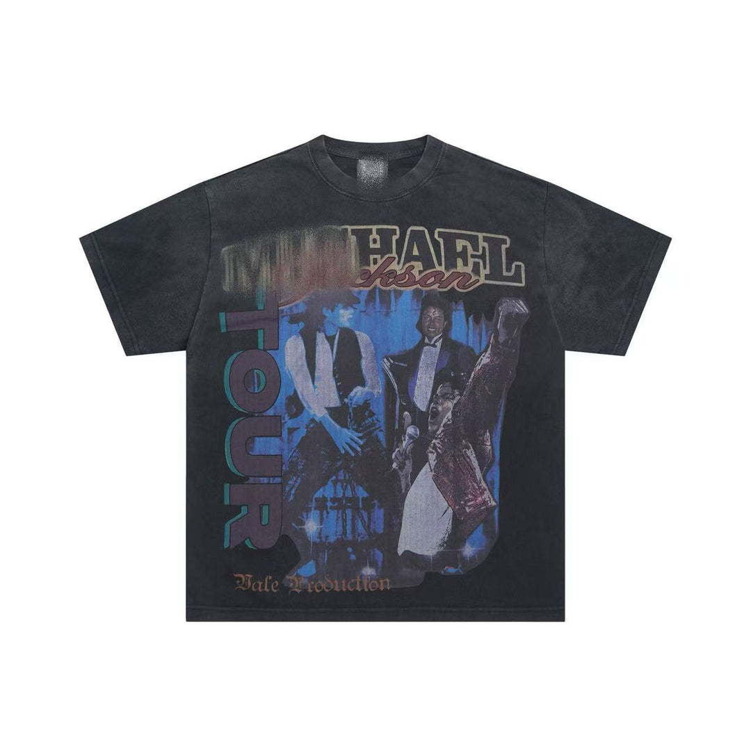 VAL Washed and Distressed Streetwear T-Shirt