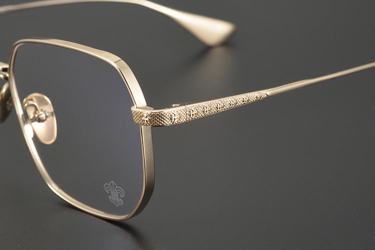 Chrome Hearts pure titanium glasses with cross carved frames