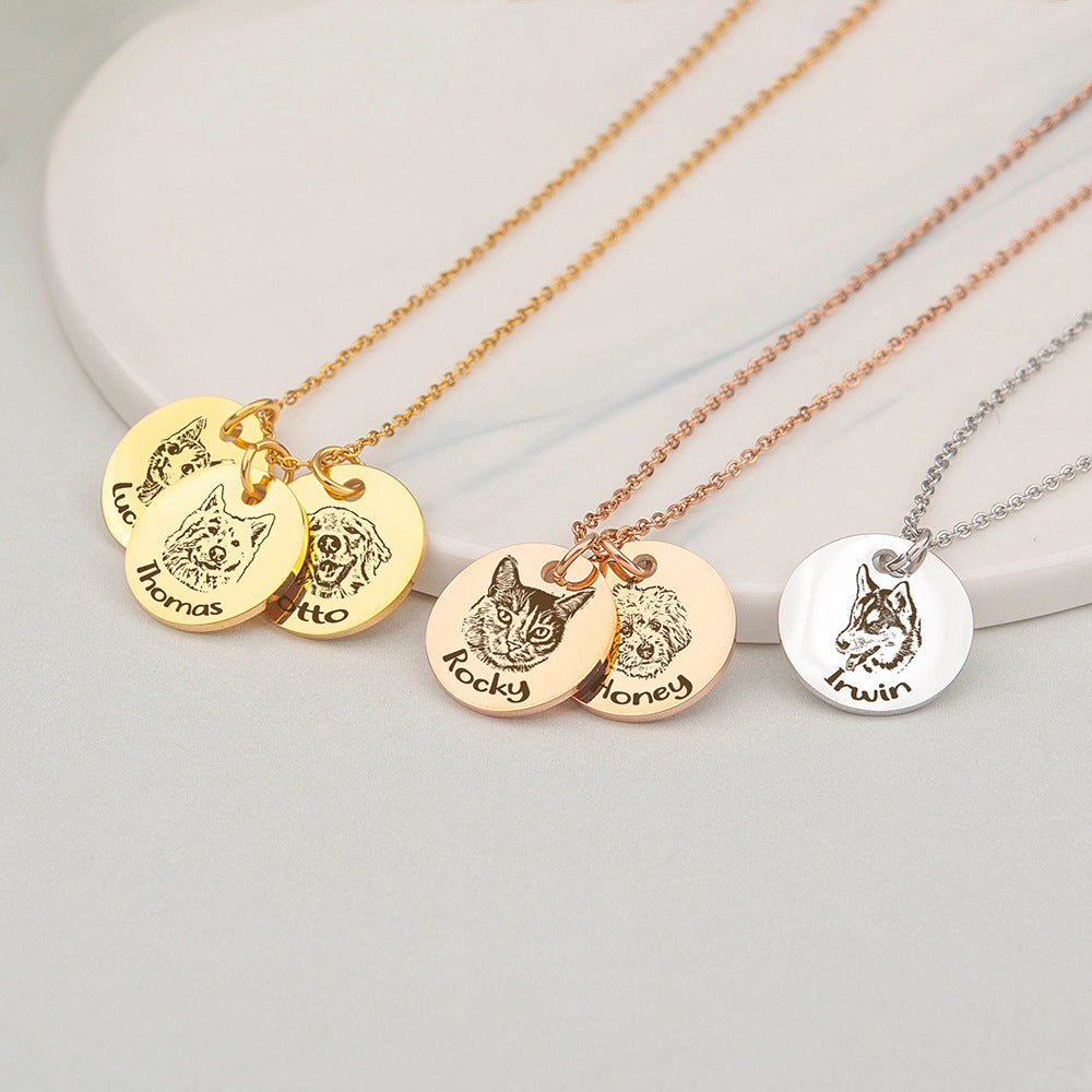 dog name necklace diy engraving engraving necklace