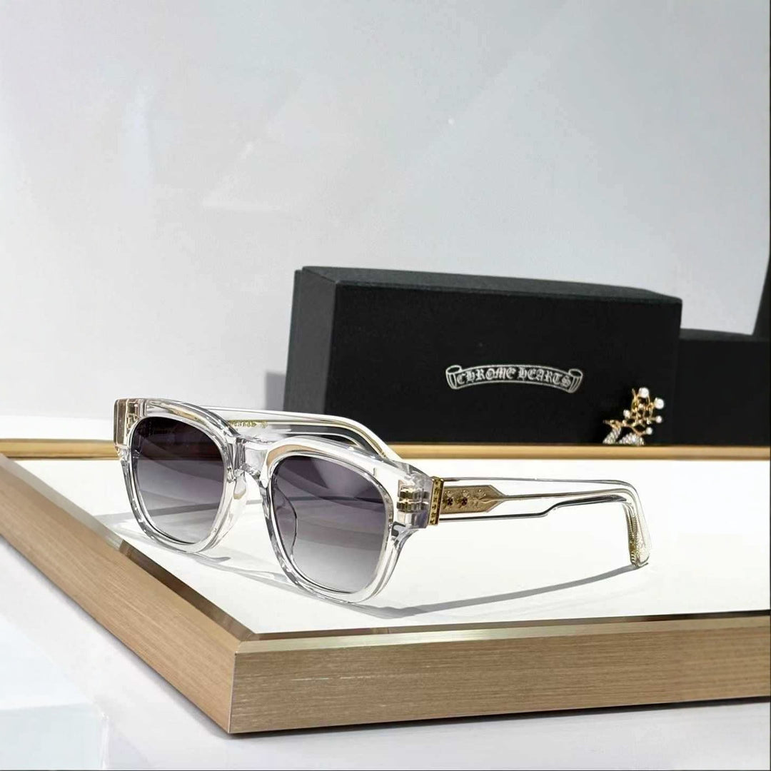 Chrome Hearts Round-Frame Sunglasses for Trendy Men