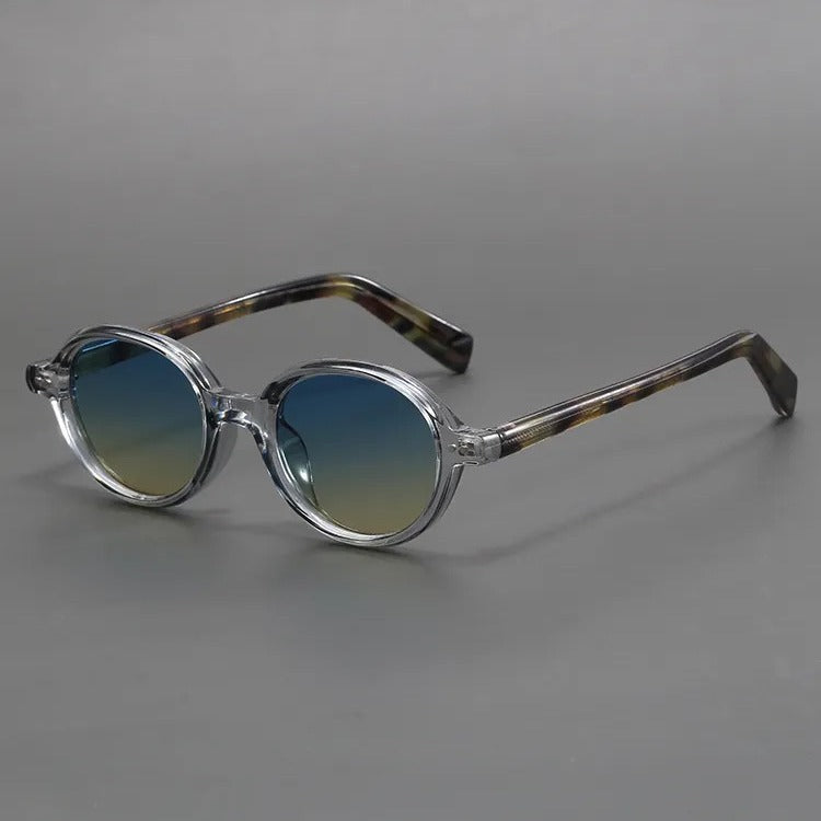 Retro oval shaped casual sun blocking sunglasses