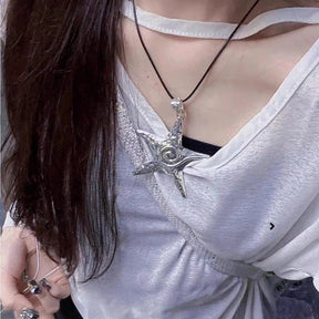 starfish spiral retro necklace