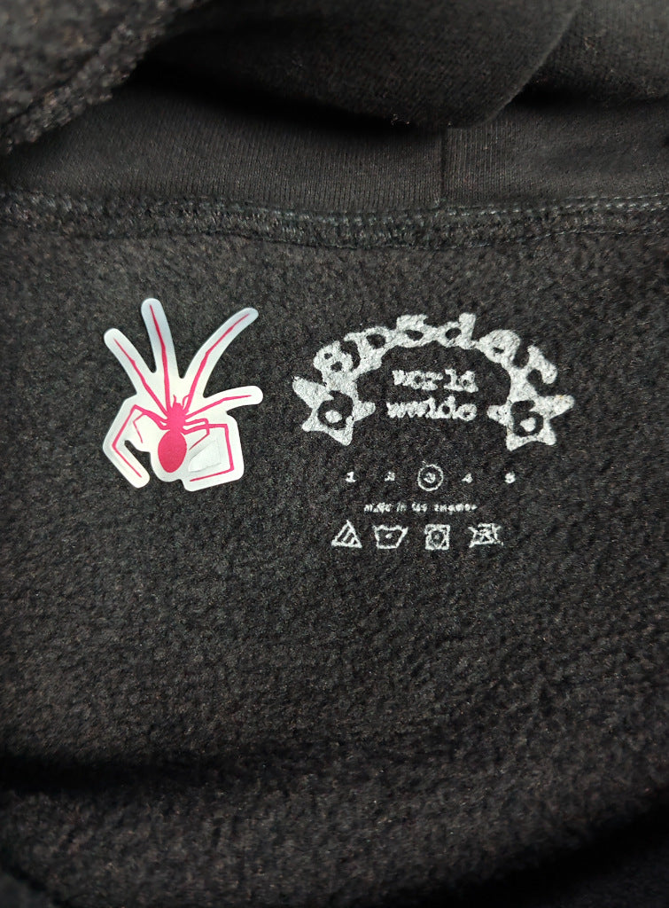 Sp5der Foam Print Spider Thick Fleece Hoodie