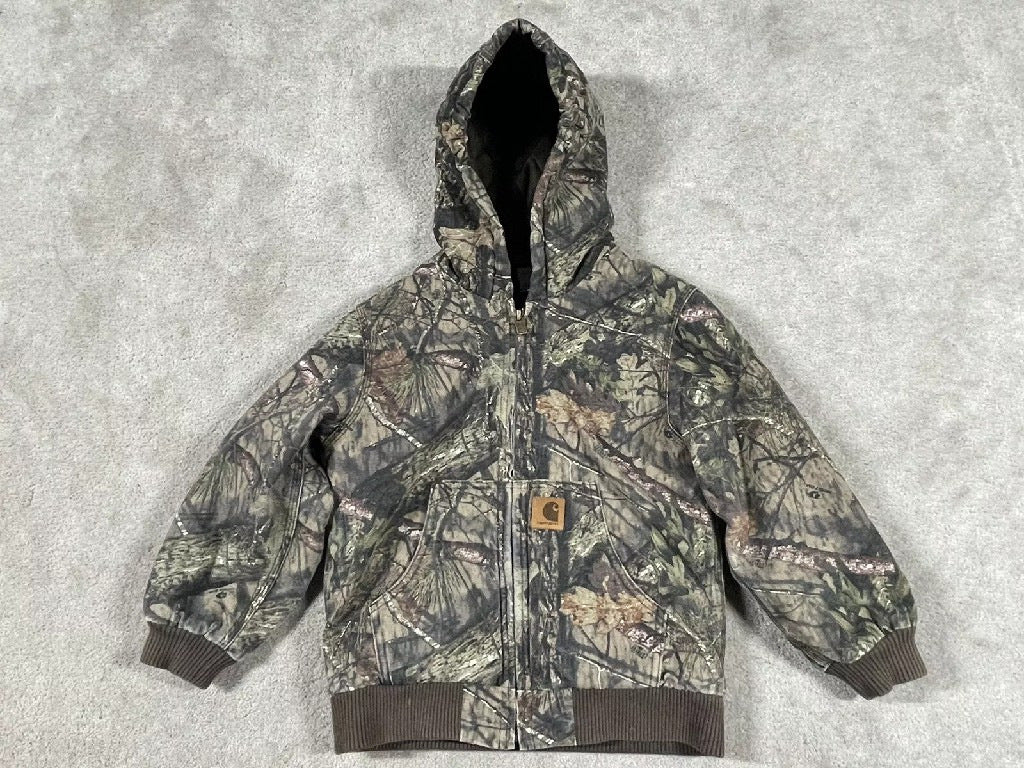 Leaf Print Zip-Up Hooded Sweatshirt