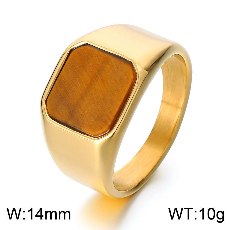 Bold and retro amber stone jewelry