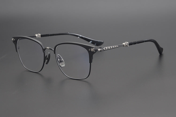 Chrome Hearts Handmade Cross-Shaped Square Eyeglass Frame