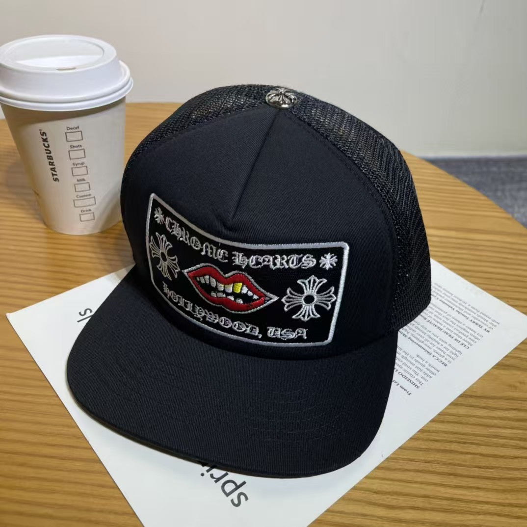 Chrome Hearts Ripped Denim Baseball Cap