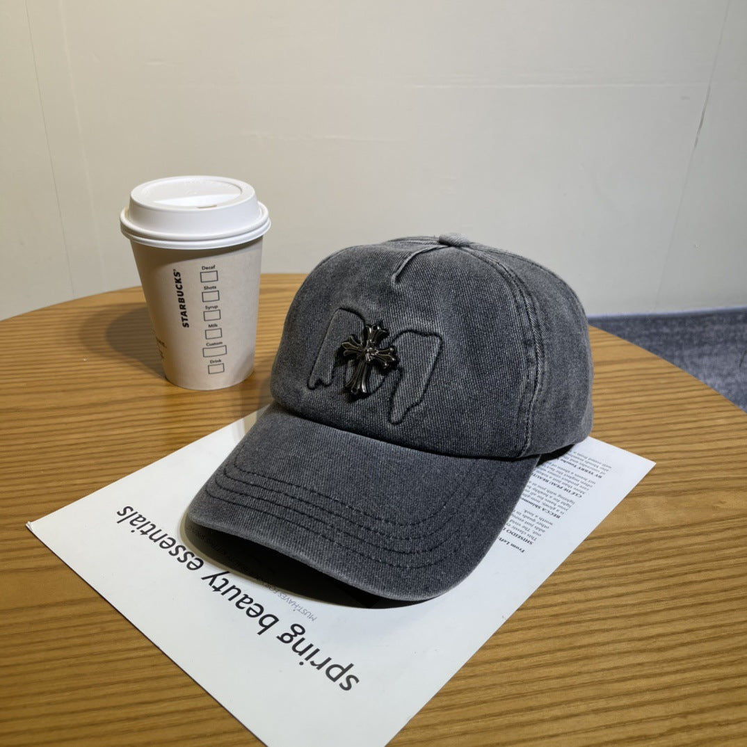 Chrome Hearts Ripped Denim Baseball Cap