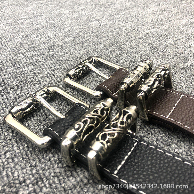 Chrome Hearts roller hollowed-out vine pin buckle belt