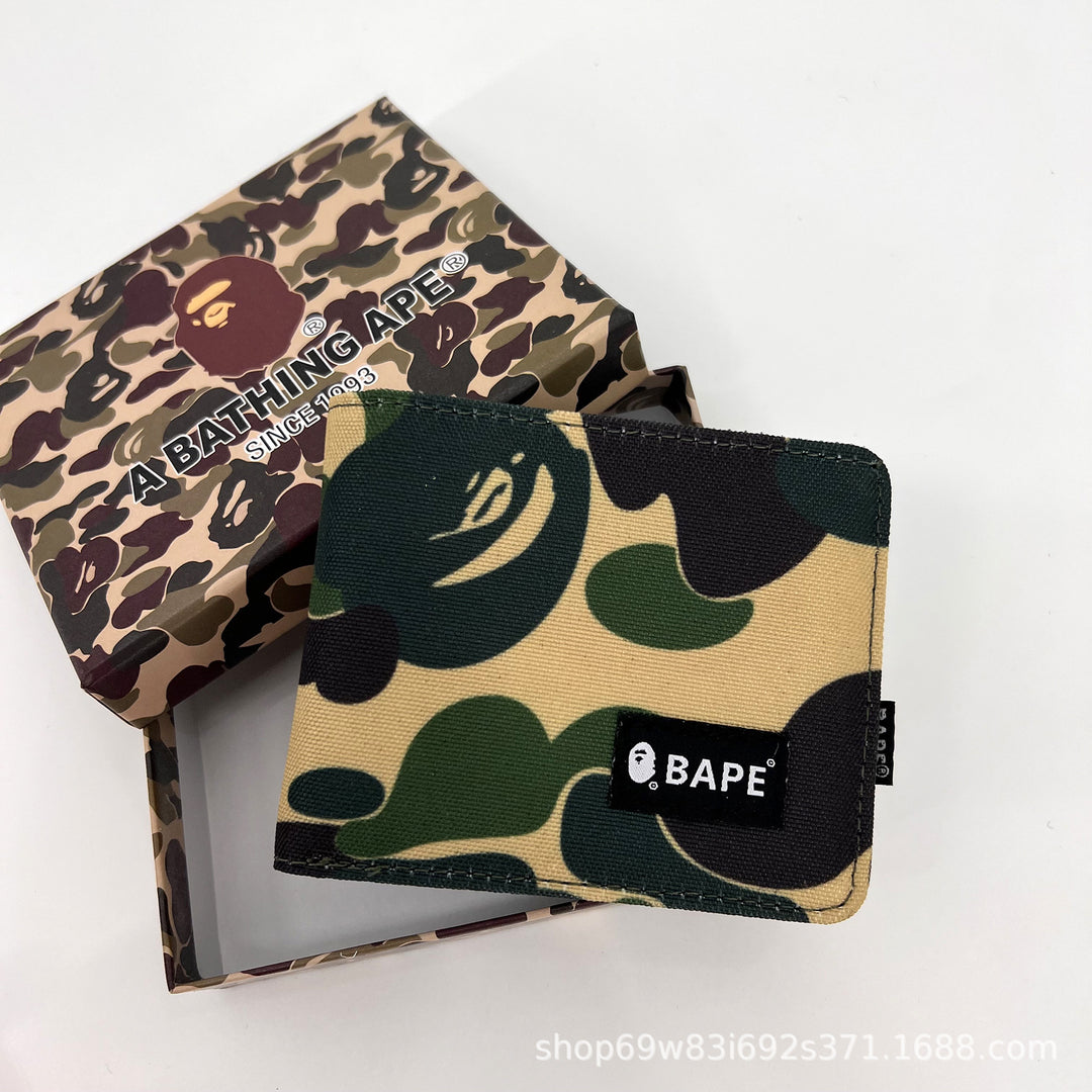 BAPE camouflage card holder wallet