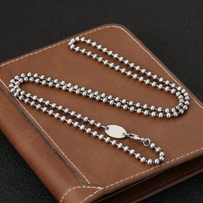 S925 silver round bead chain