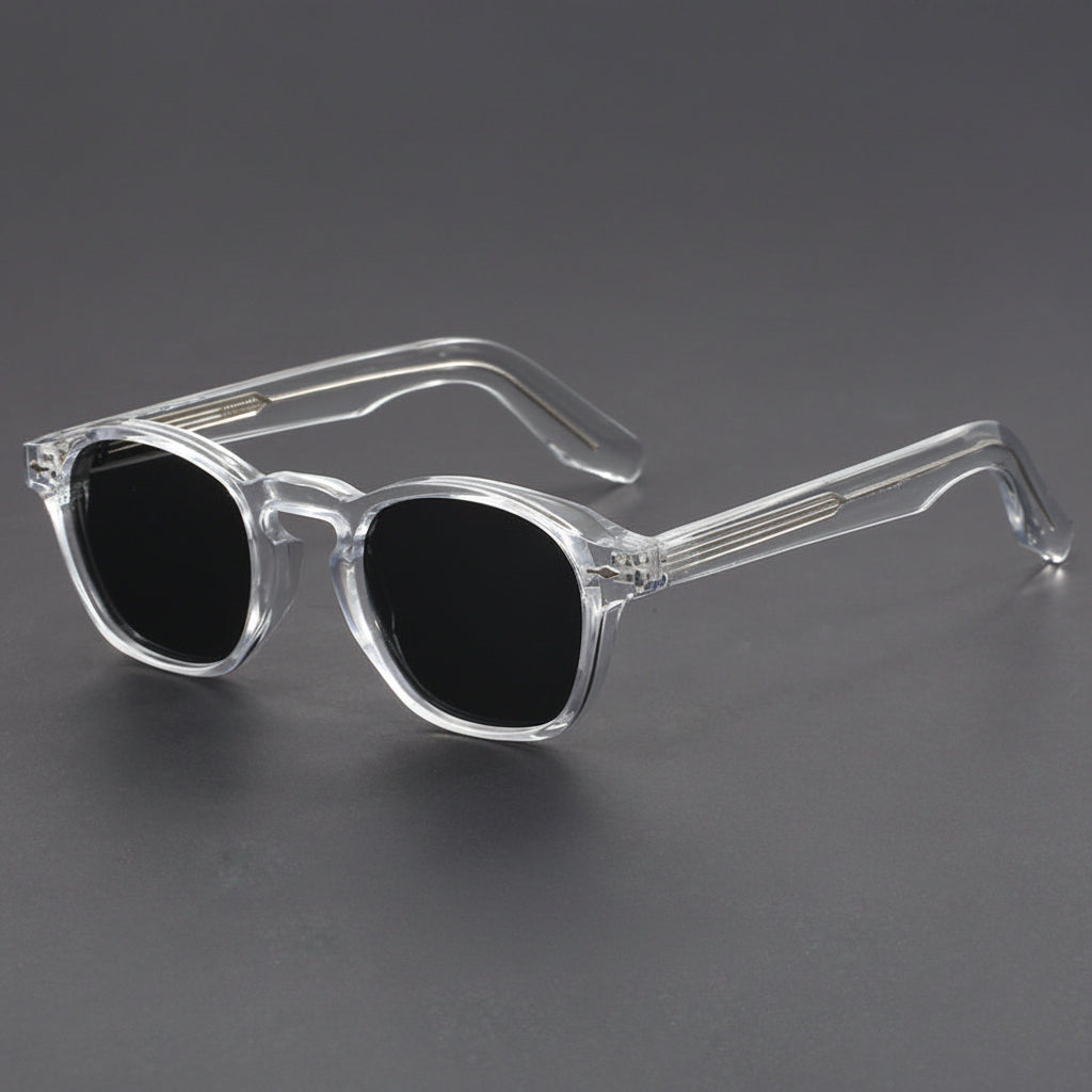 Propionic acid insert round frame sunglasses
