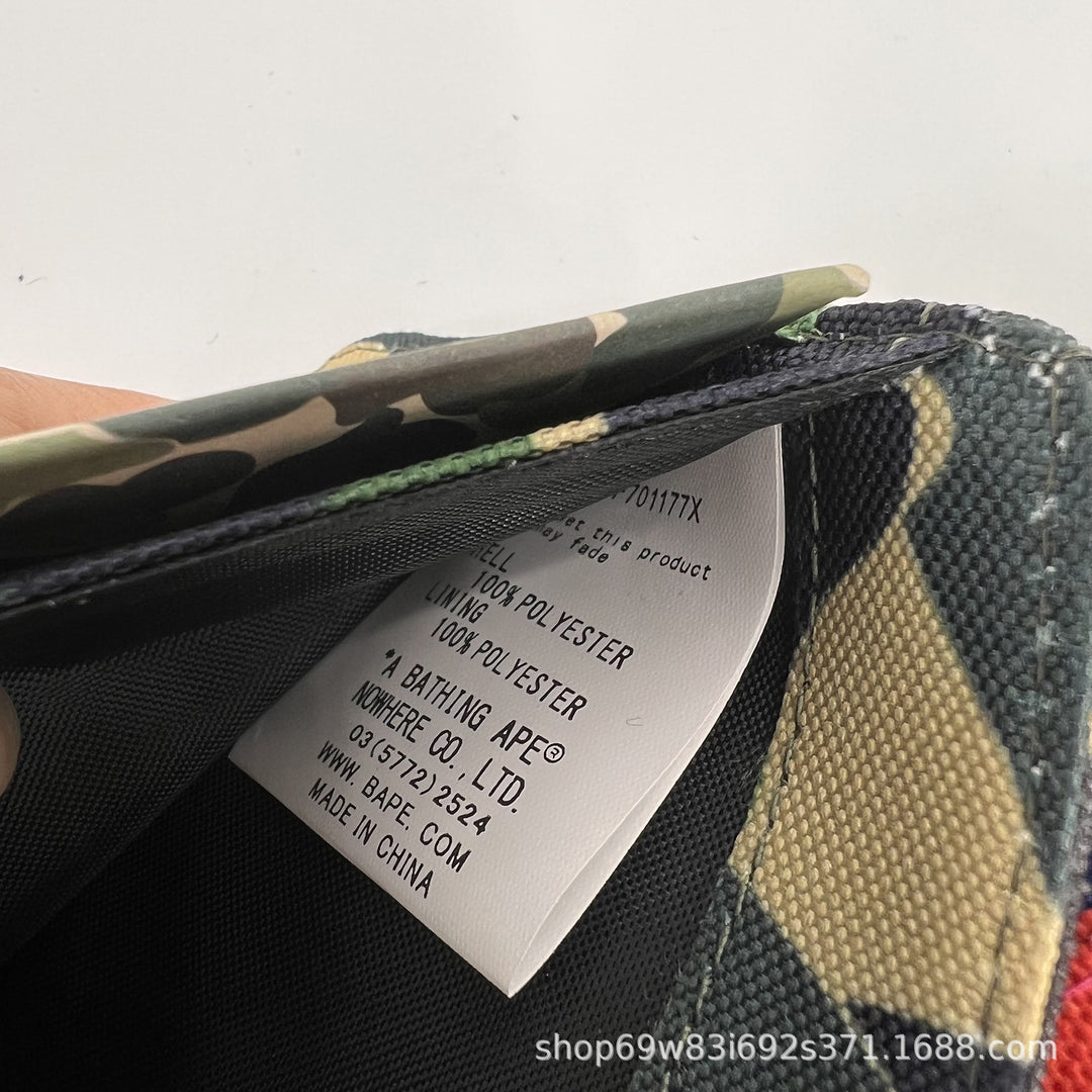 BAPE camouflage card holder wallet