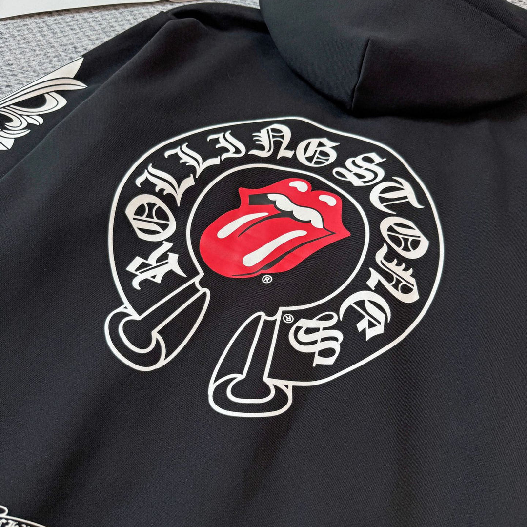 Chrome Hearts Red Lips hooded sweatshirt jacket