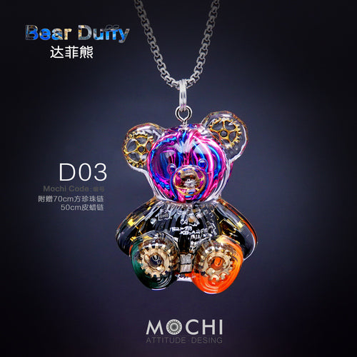 Creative Cyberpunk Duffy Bear Couple Necklace Sweatshirt Pendant-nowadaysfashion