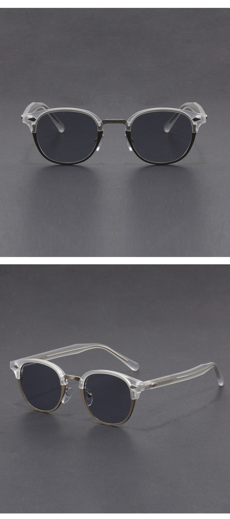 Retro eyebrow-line frame glasses