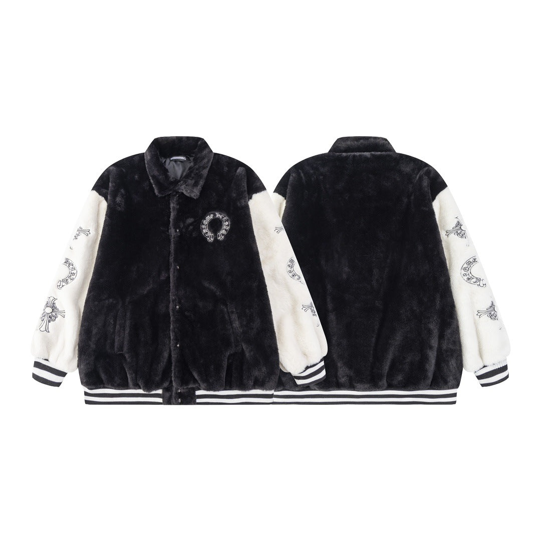 Chrome Hearts Cross Patch Embroidery Baseball Jacket