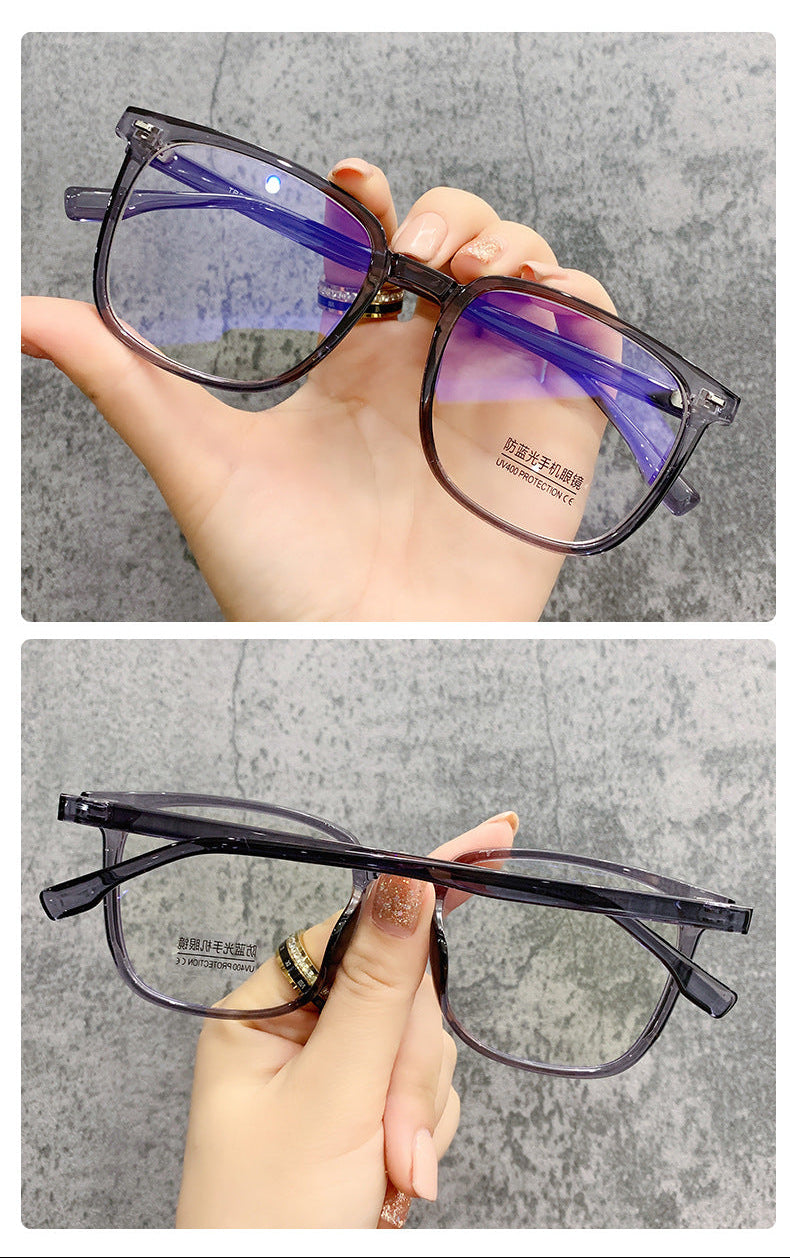Black square frame TR90 eyeglasses frame