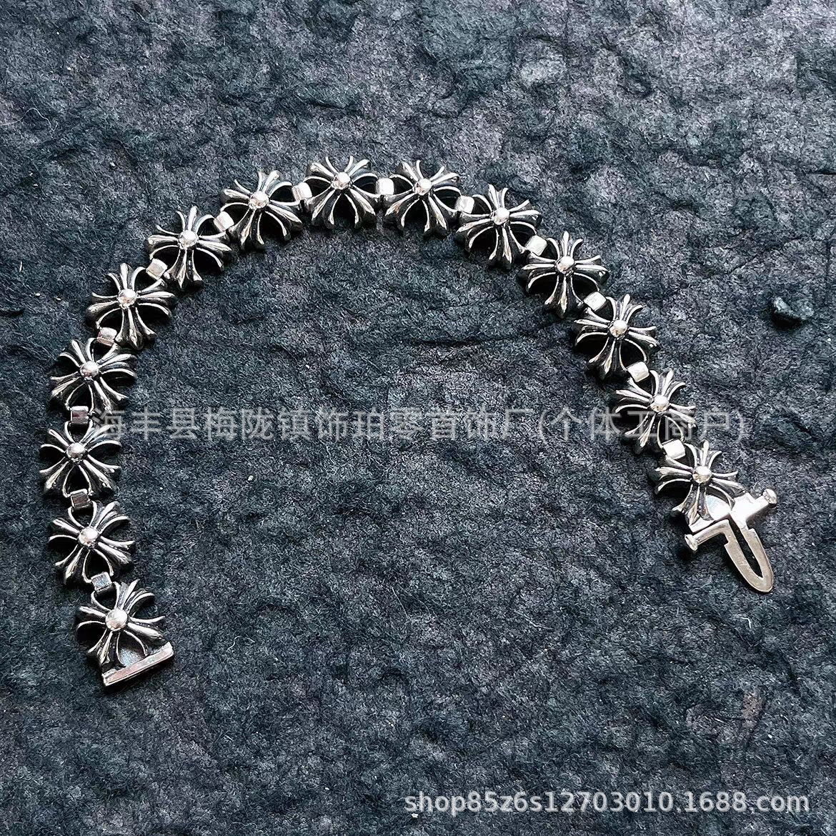 chrome hearts crusader flower bracelet