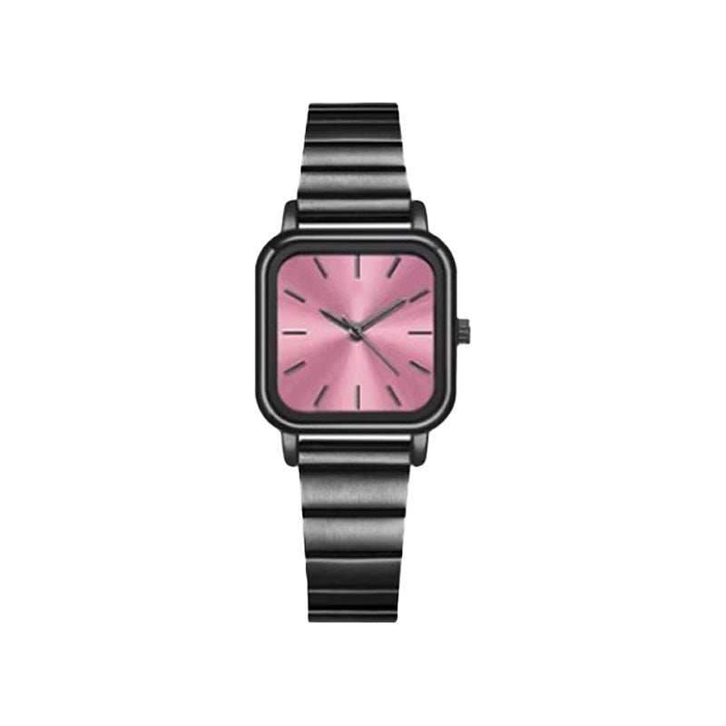 Bamboo-shaped strap artistic square dial women's watch