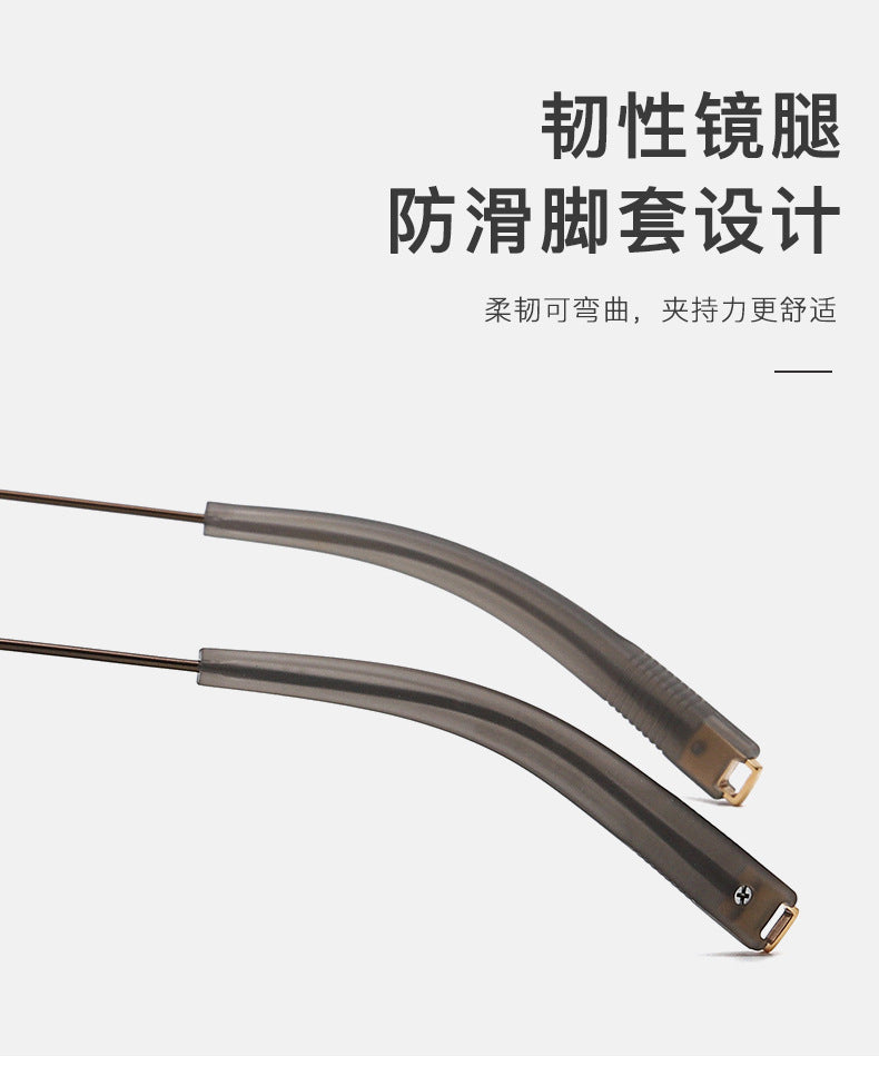 Retro Large Face Square Frame Eyebrow Frame Glasses