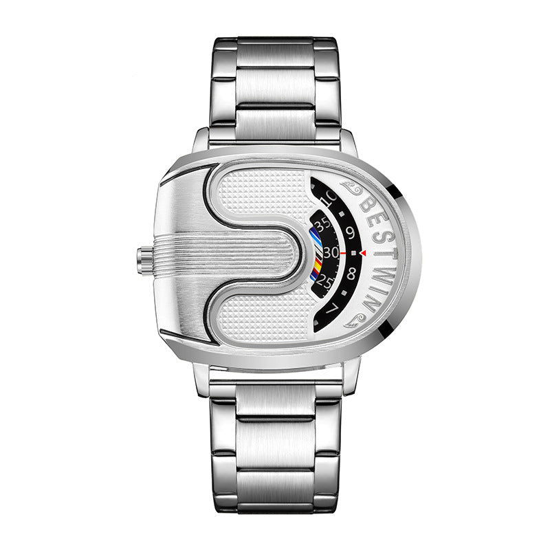 Stylish Gold U-Shaped Men's Watch