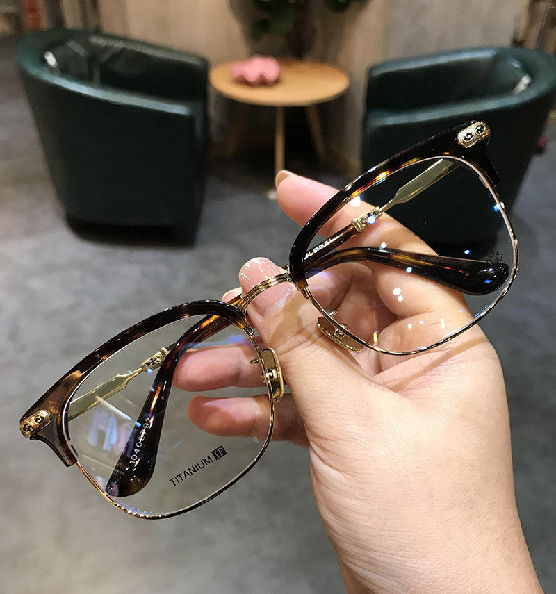Chrome Hearts Browline Frames with Intricate Engraving
