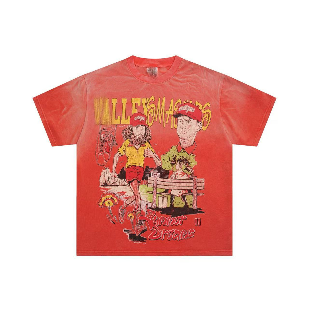 VAL Washed and Distressed Streetwear T-Shirt