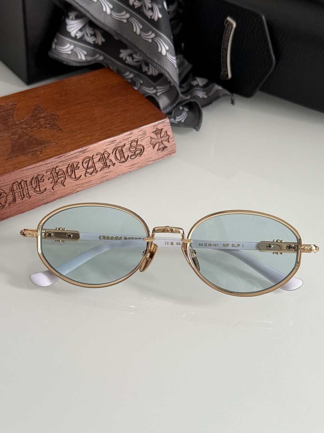 Chrome Hearts Oval Small Frame Futuristic Sunglasses
