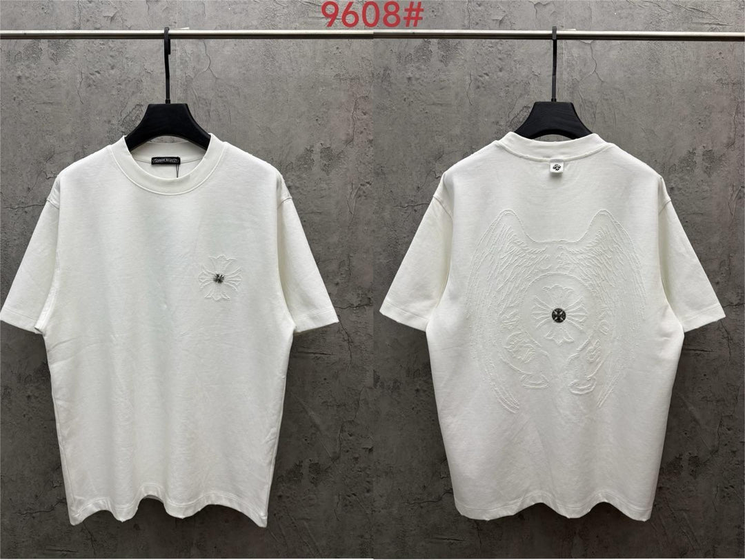 Chrome Hearts American style appliqué embroidered couple T-shirt