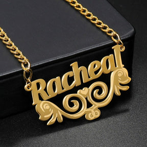 DIY letter necklace laser marking name clavicle necklace