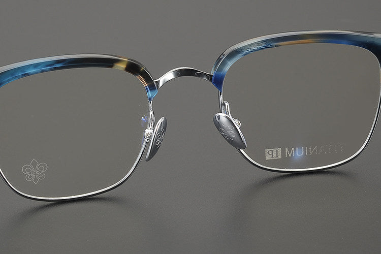 Chrome Hearts Hand-Engraved Vintage Browline Eyeglasses