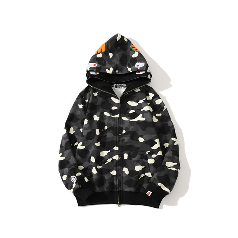 BAPE Shark camouflage jacket cardigan hooded